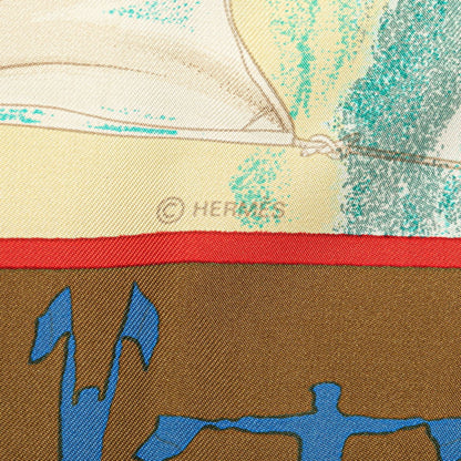 Hermes Herms Carr 90 En Course Yacht Scarf