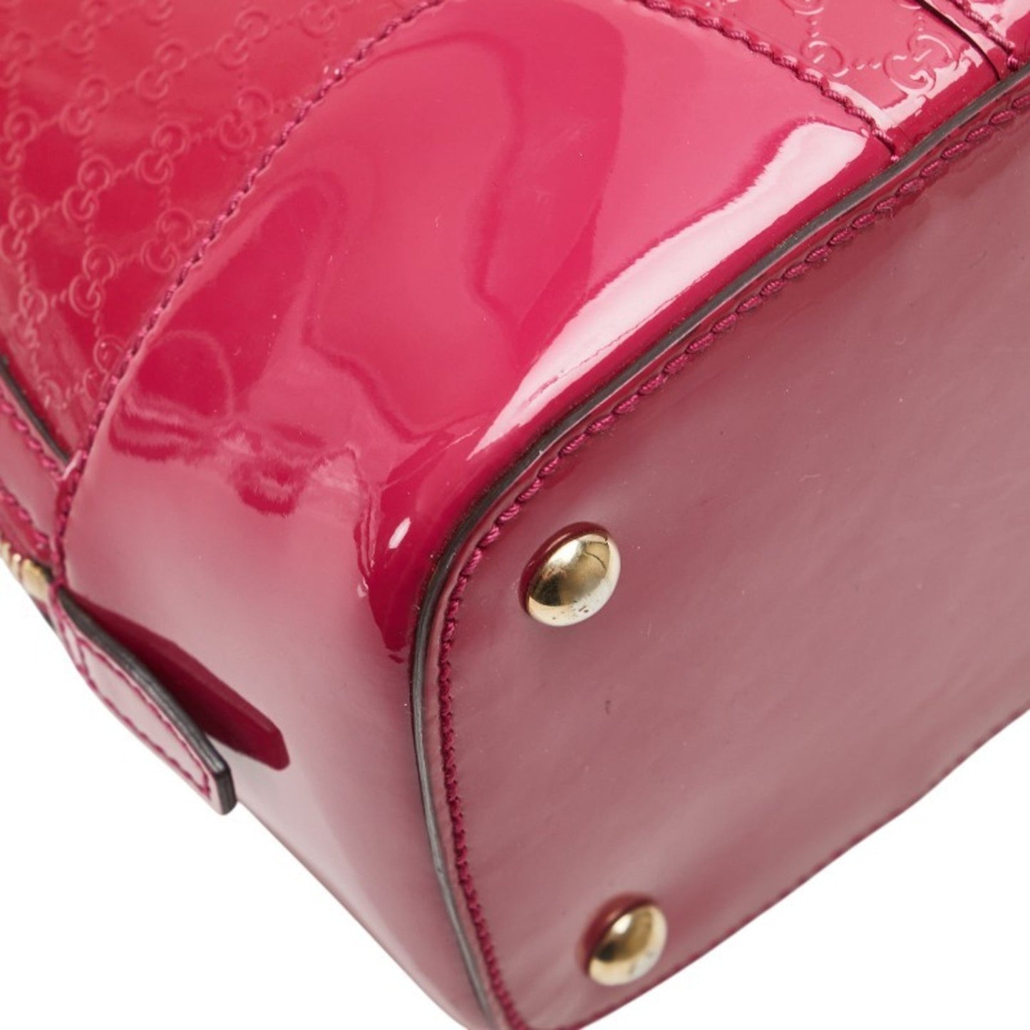 Gucci Micro Gg Handbag/Shoulder Bag 2Way 309617 Pink Patent Leather