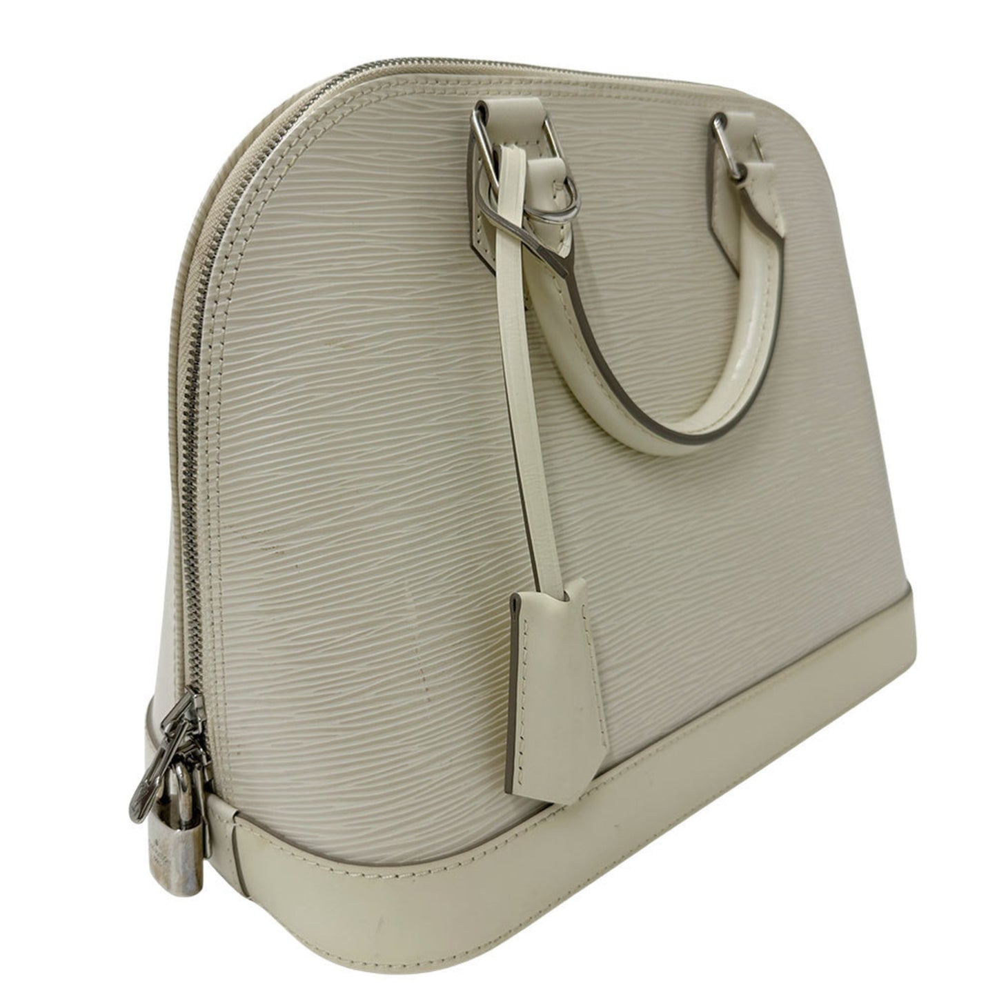 Louis Vuitton Epi Leather Alma Ivoire Handbag M4030J White