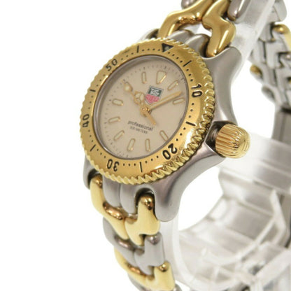 Tag Heuer Cell Series S95.708 Ss Ivory Quartz Watch Silver Gold 0395Tag Heuer
