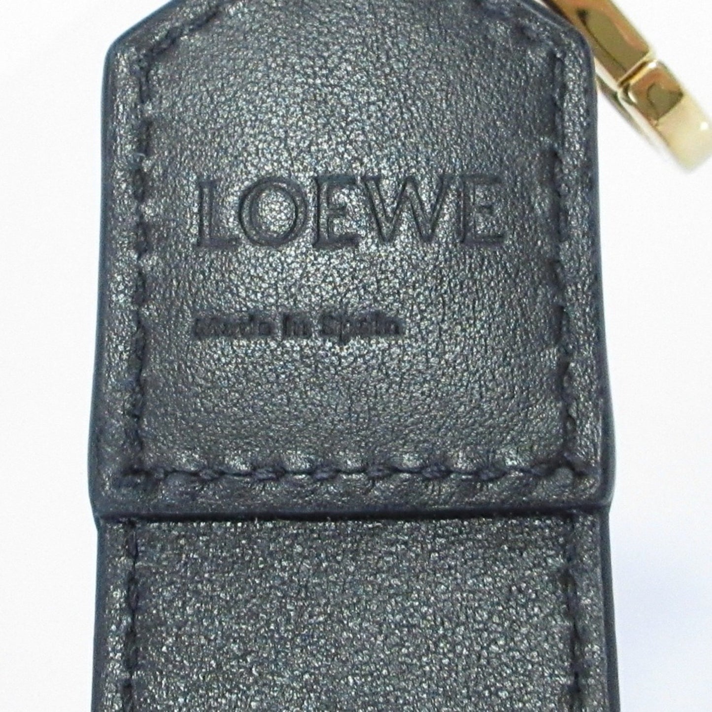 Loewe Anagram Logo Leather Shoulder Strap In Black