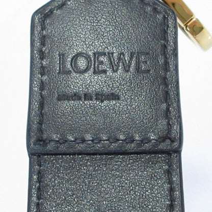 Loewe Anagram Logo Leather Shoulder Strap In Black