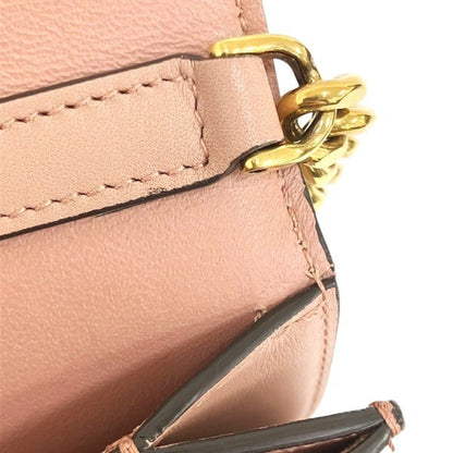 Salvatore Ferragamo Ferragamo Gancini Ez-21I163 Pink Leather Shoulder Bag