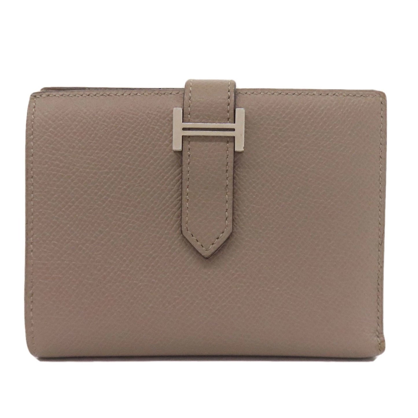 Hermes Herms Bearn Compact Silver Hardware Bifold Wallet Epson