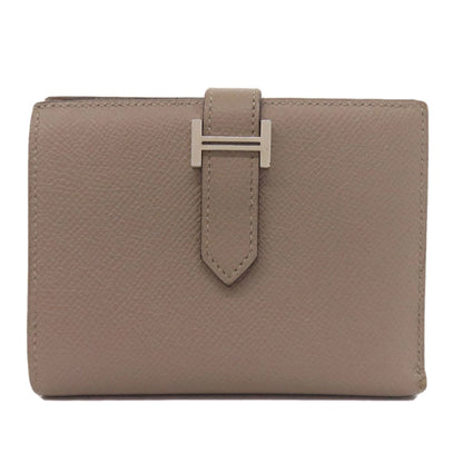 Hermes Herms Bearn Compact Silver Hardware Bifold Wallet Epson