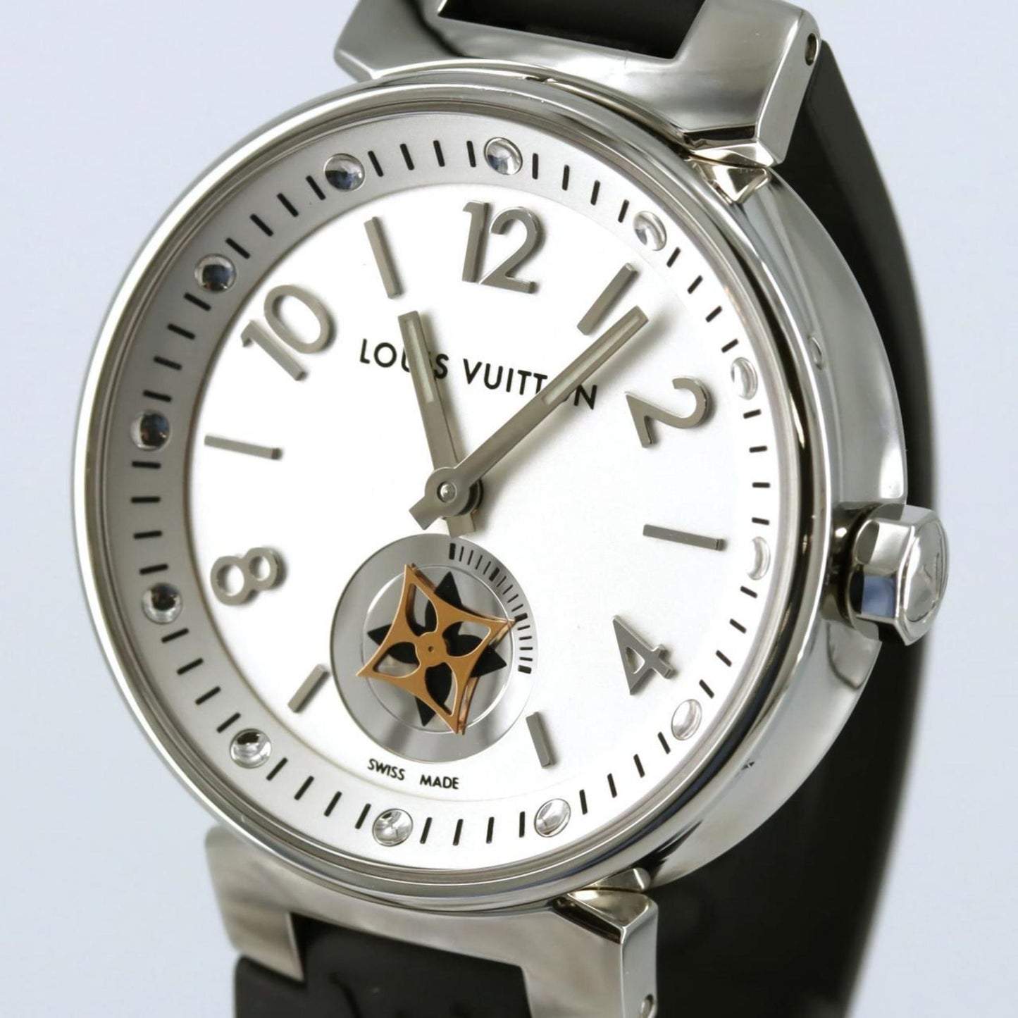 Louis Vuitton Tambour Moon Star Q8J10 Stainless Steel Quartz Watch