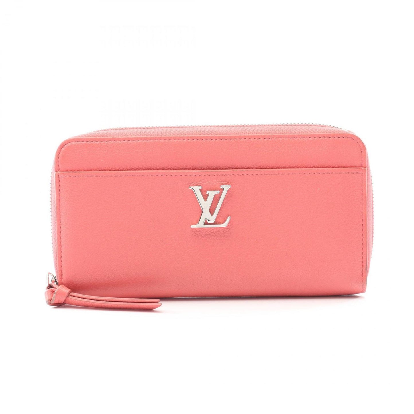 Louis Vuitton Zippy Lockme Taurillon Leather Blossom Round Long Wallet