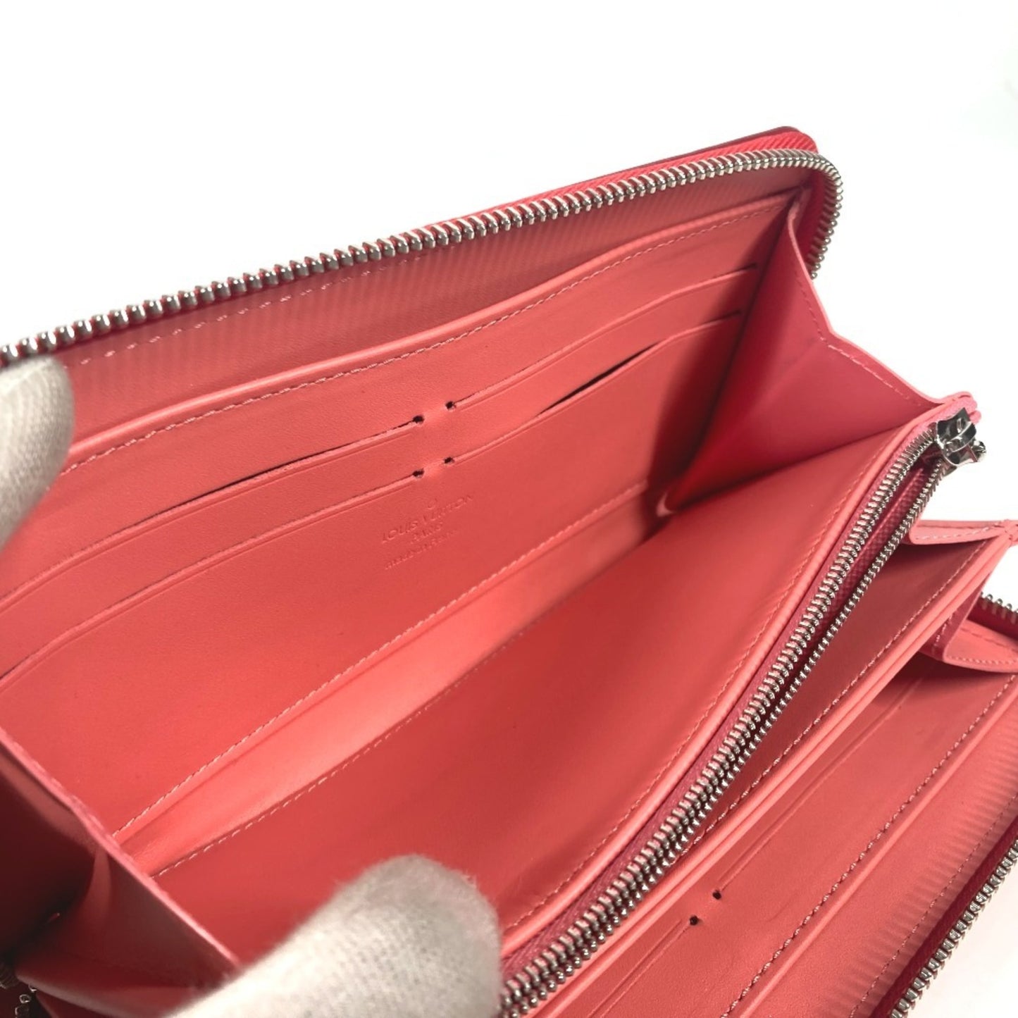 Louis Vuitton M58036 Monogram Vernis Rayure Zippy Wallet Long Round Zipper