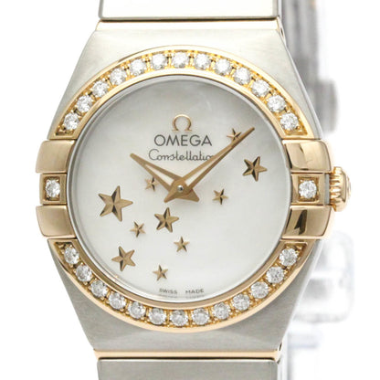 Omega Constellation Brush 18K Rose Gold Steel Watch 123.25.24.60.05.002 Polished