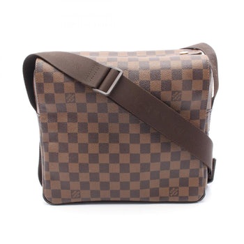 Louis Vuitton Naviglio Shoulder Bag Coated Canvas Leather Damier