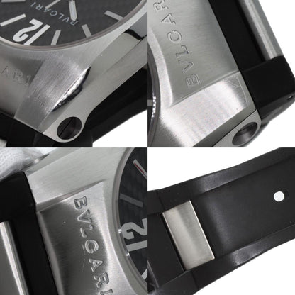 Bvlgari Eg40 Ergon Carbon Watch Stainless Steel Rubber