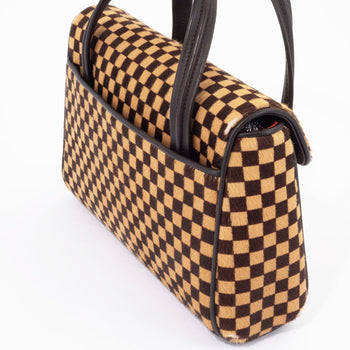 Louis Vuitton Damier Sauvage Lion Handbag M92131 Pony Leather
