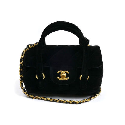 Chanel Velvet Mini Bowling 2024 Vip 2-Way Shoulder Bag