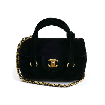 Chanel Velvet Mini Bowling 2024 Vip 2-Way Shoulder Bag