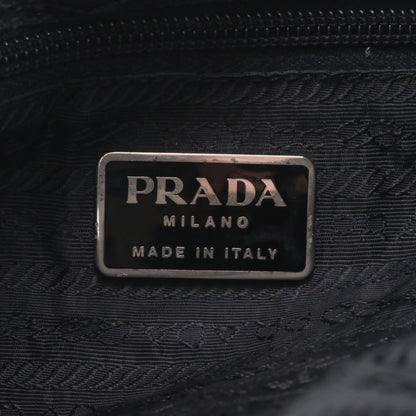 Prada Tessuto Nylon Triangle Logo Leather Backpack