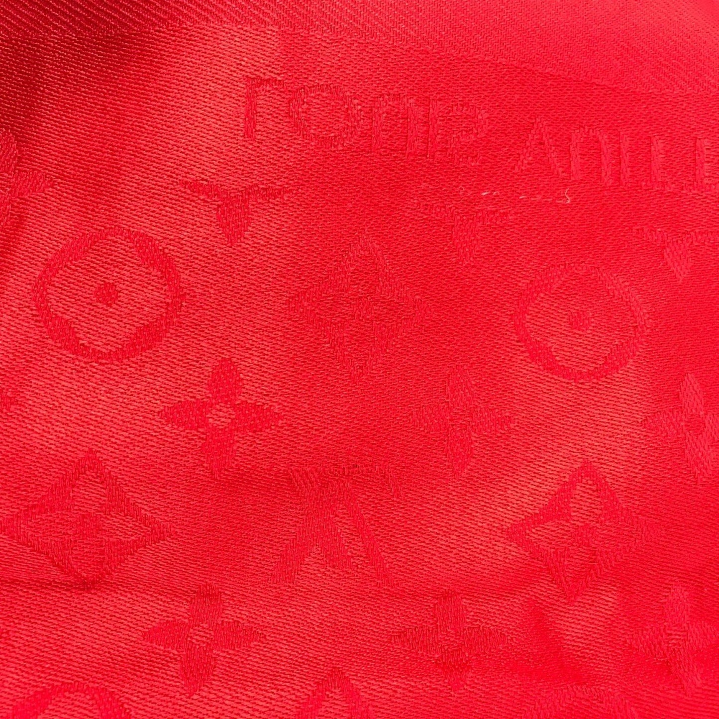 Louis Vuitton Louis Vuitton Monogram Stole Scarf Fringe Shawl Wool Silk