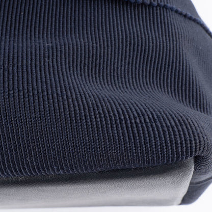 Salvatore Ferragamo Vara Nylon Tote Navy Bag Au-21 6160 Leather