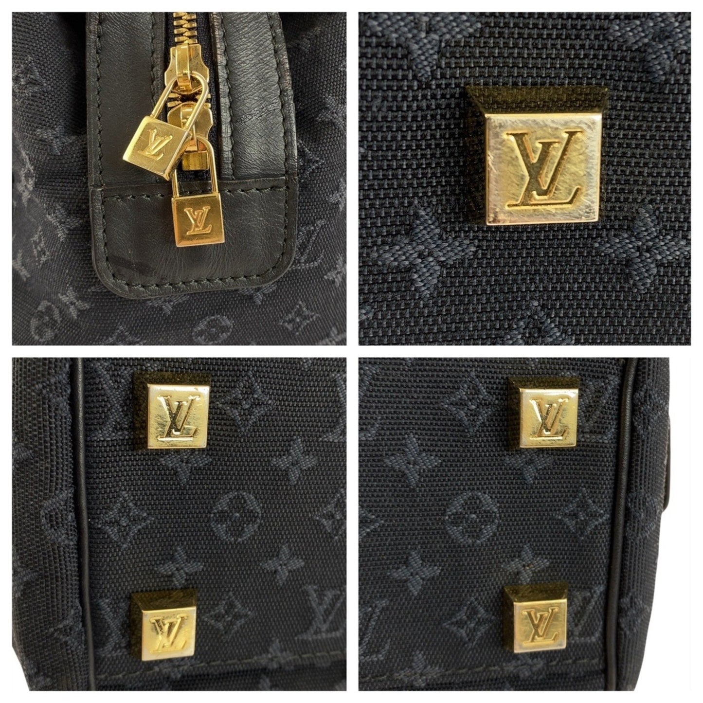Louis Vuitton Louis Vuitton Monogram Mini Josephine Pn Navy Canvas Leather
