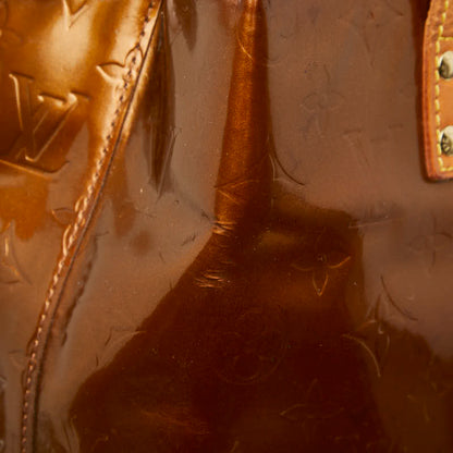 Louis Vuitton Monogram Vernis Reed Mm Tote Bag M91143 Bronze/Brown Patent Leather