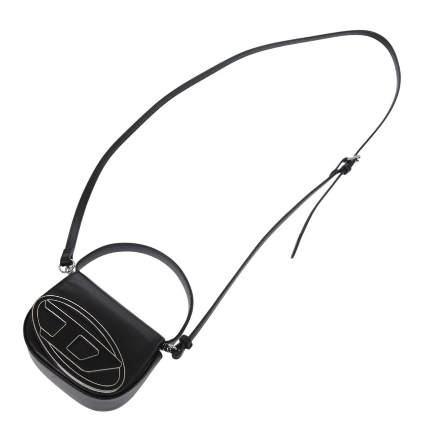 Diesel 1Dr Xs Wonder X08709 Pr818 Leather Black Shoulder Bag 0644 Diesel