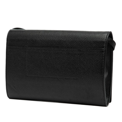 Balenciaga Logo Shoulder Bag 674892 Black Leather