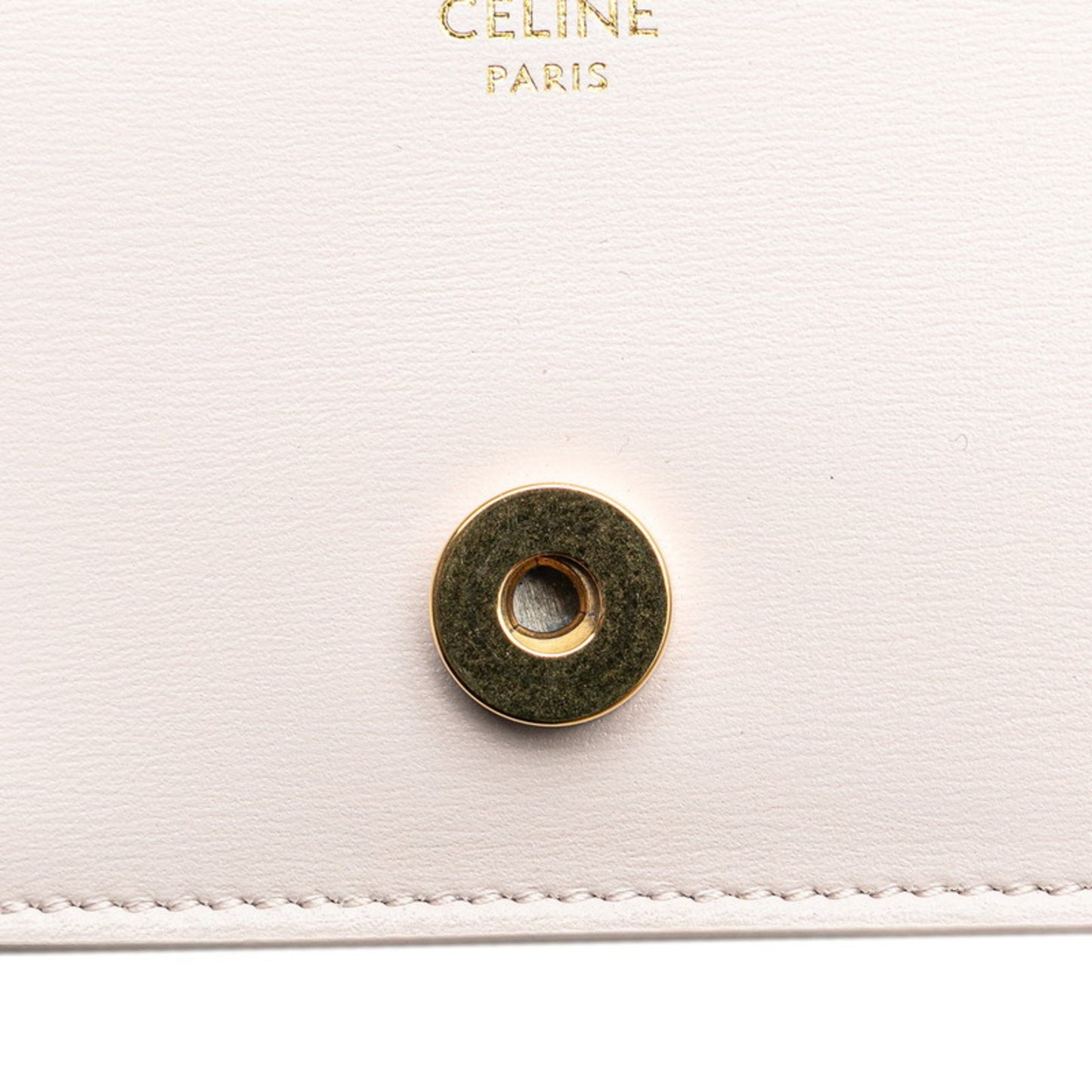 Celine Triomphe Chain Shoulder Bag In Pink Leather