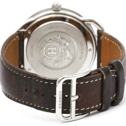 Hermes Arceau Gm Steel Leather Automatic
