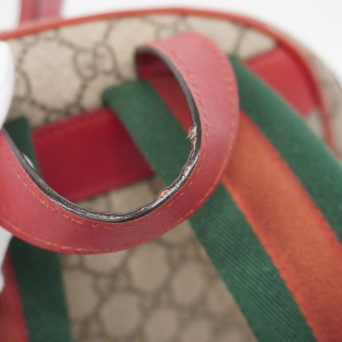 Gucci Backpack/Daypack Gg Supreme Sherry Line 427042 Beige Red