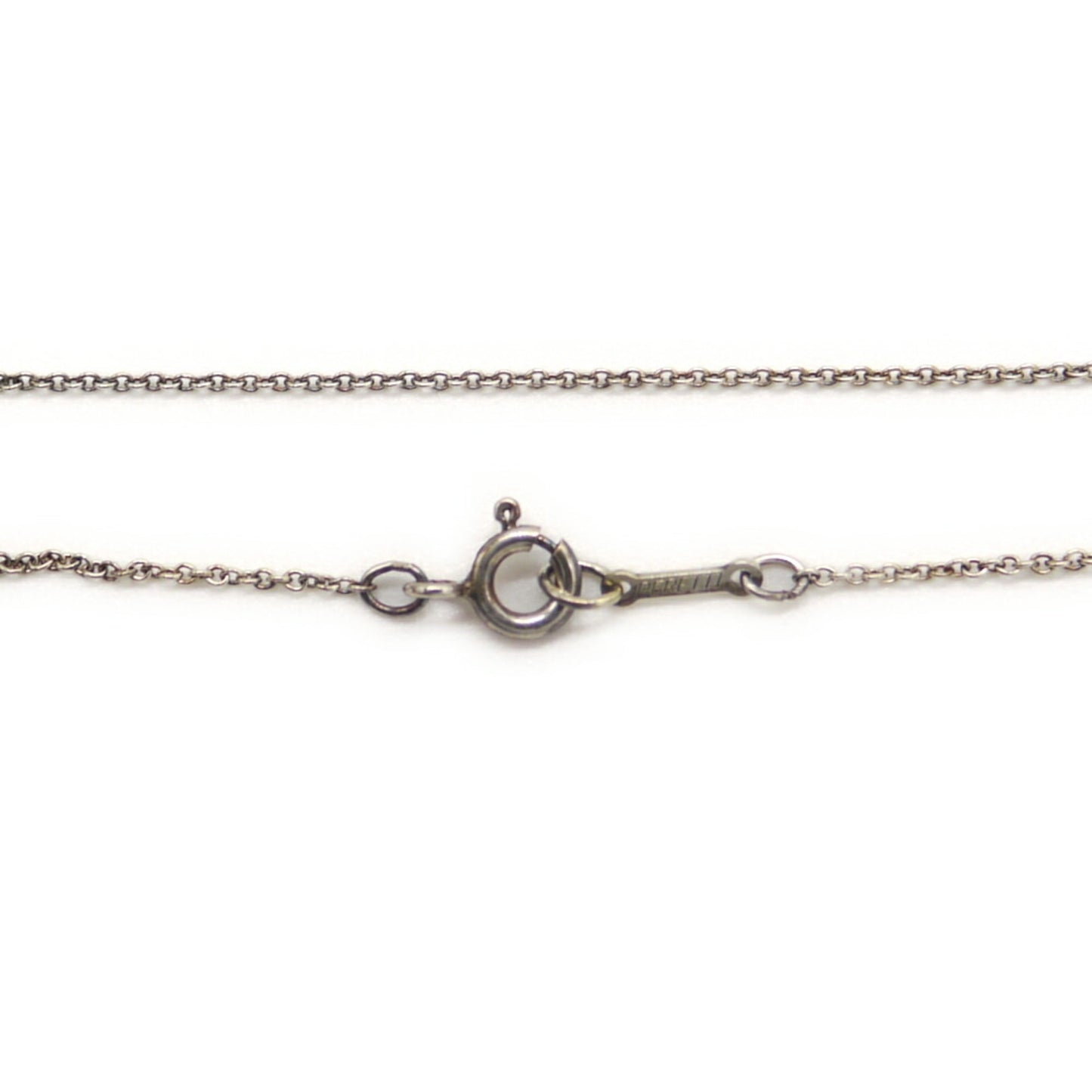 Tiffany & Co. Tiffany Elsa Peretti Bean Pendant Necklace Silver 925 Azuki Chain