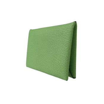 Hermes Calvi Vert Cricket Chevre Wallet/Coin Case For Men And Women