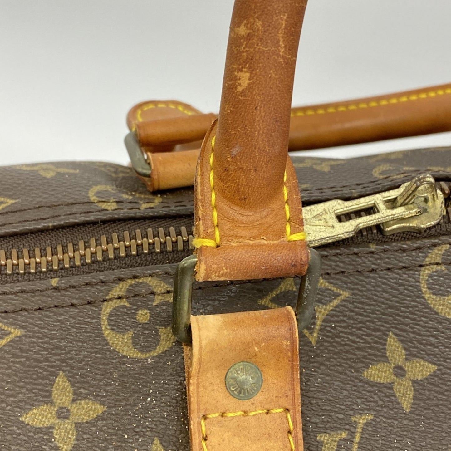 Louis Vuitton Monogram Keepall Bandouliere 45 Boston Bag M41418 Brown