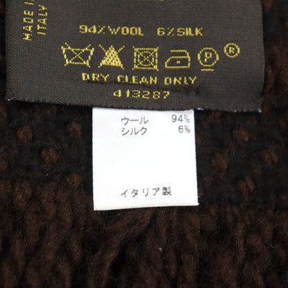 Louis Vuitton 413287 Echarpe Logomania Silk Blend Monogram Fringed Scarf