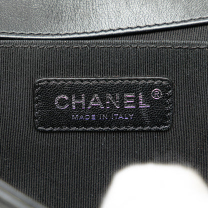 Chanel Boy Chanel 25 Crossbody Chain Shoulder Bag In Black