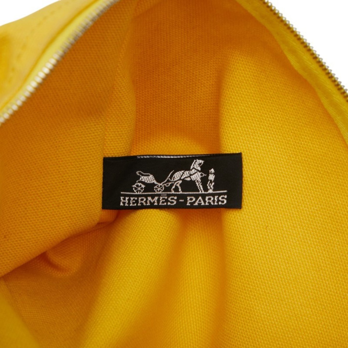 Hermes Yachting Mm Clutch Bag/Second Bag/Pouch Yellow Canvas