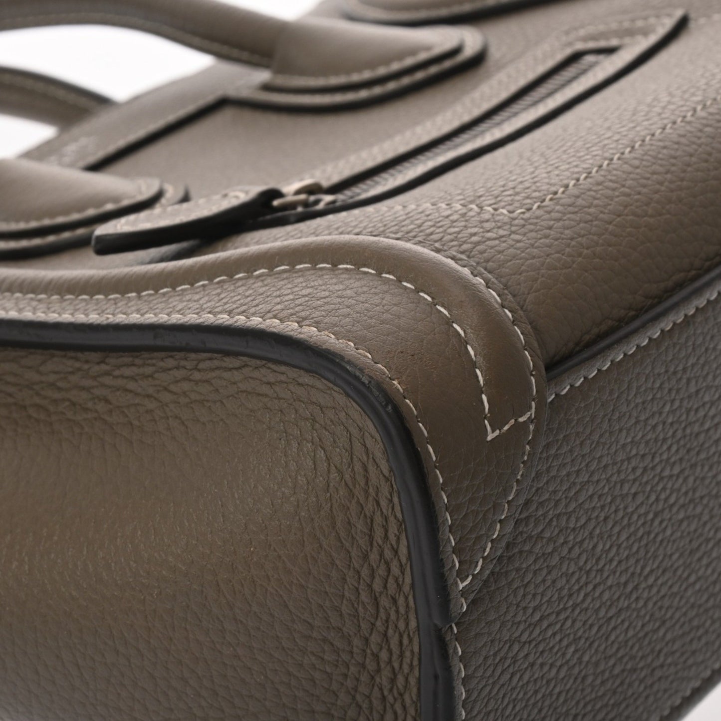 Pre-Owned Celine Luggage Nano Shopper In Greige Calfskin