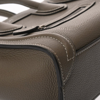 Pre-Owned Celine Luggage Nano Shopper In Greige Calfskin