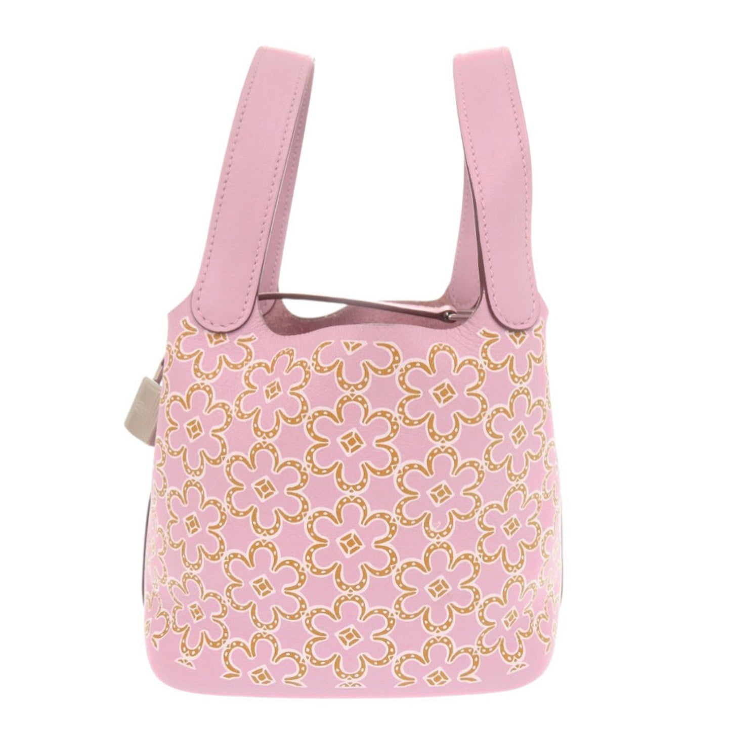 Herms Picotin Lock Micro Lucky Daisy Handbag In Swift Leather