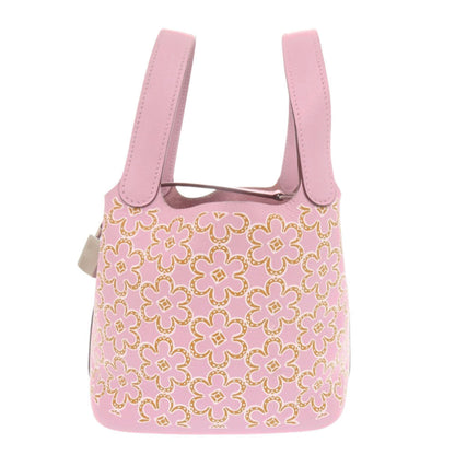 Herms Picotin Lock Micro Lucky Daisy Handbag In Swift Leather