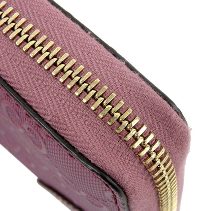 Like New Gucci Interlocking G Round Long Wallet 354487 525040 Leather Pink Gg Studs Embossed