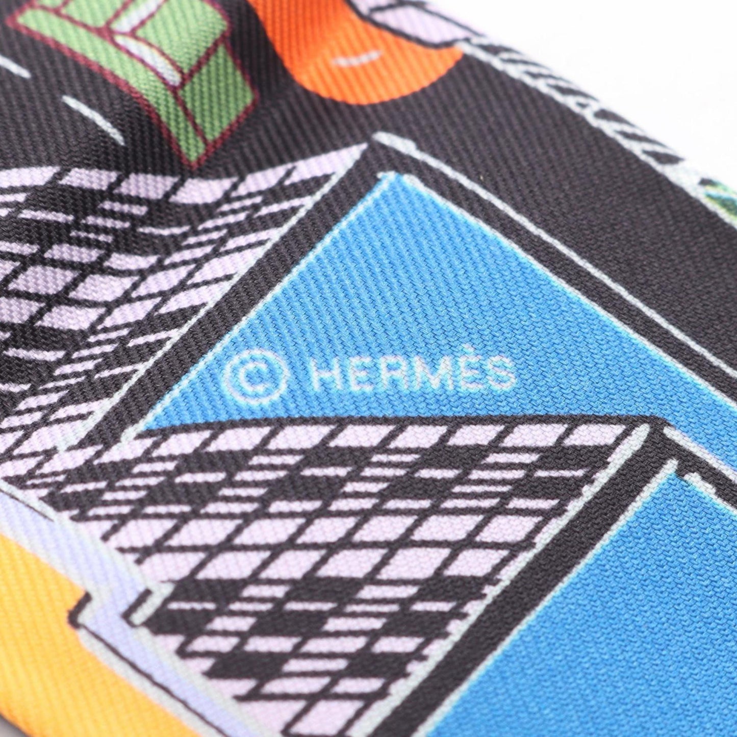 Hermes Herms Pantin City Twilly Silk Scarf