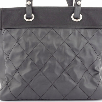 Chanel Paris Biarritz Tote Mm Bag A34209 Coated Canvas Black