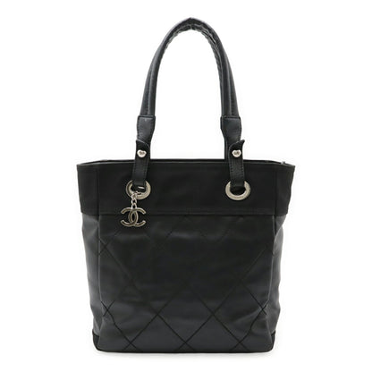 Chanel Paris-Biarritz Tote Pm Shoulder Bag In Satin-Like Coated Canvas