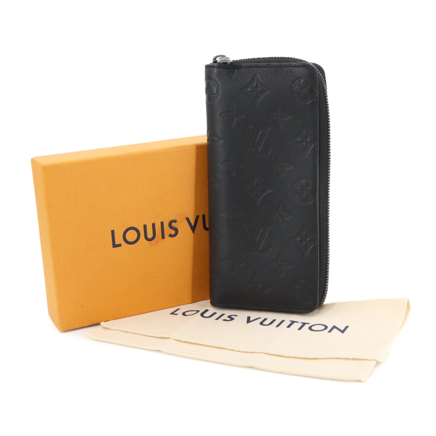 Louis Vuitton Monogram Shadow Zippy Wallet Vertical Long In Black Leather (M62902) Rfid