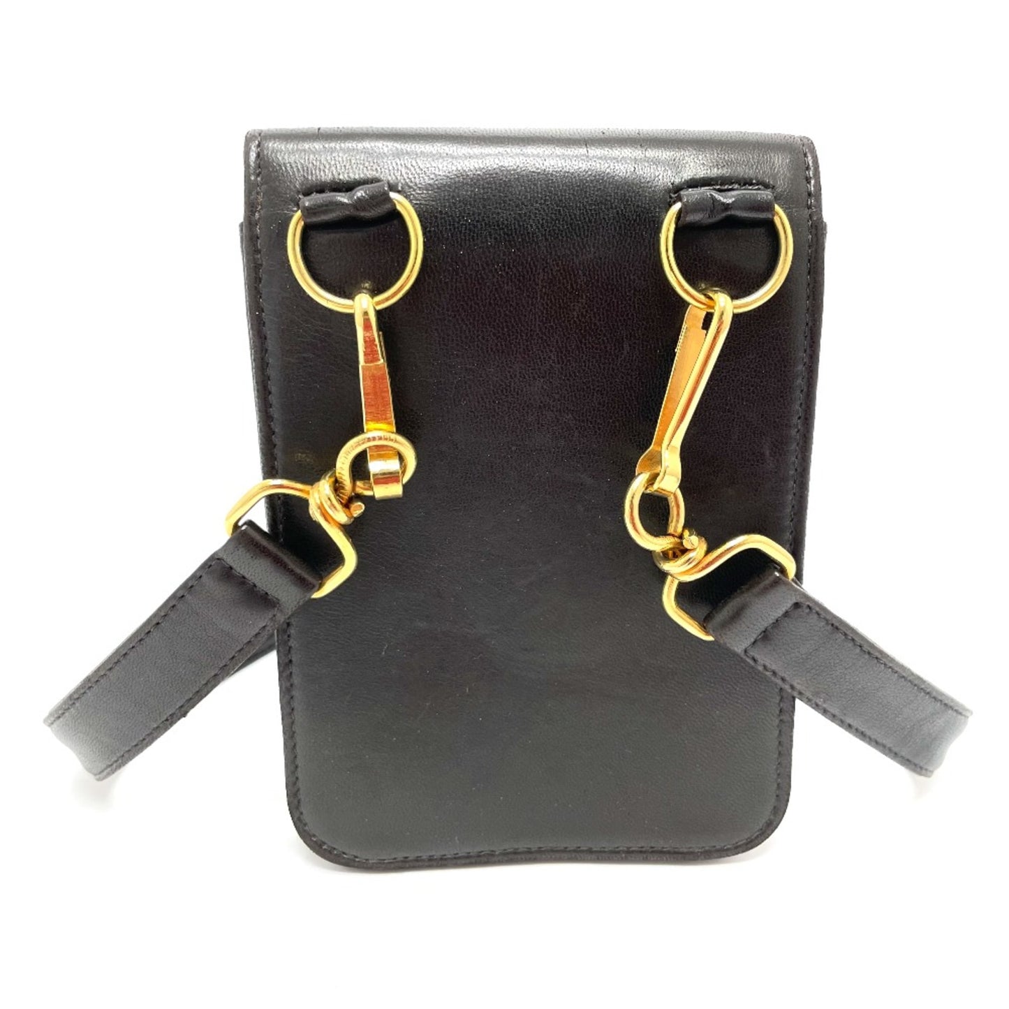 Chanel Bag Pouch Pochette Waist Pouch Black X Beige Goldhardware