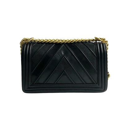 Chanel Boy Chanel Leather Mini Shoulder Bag/Handbag In Black