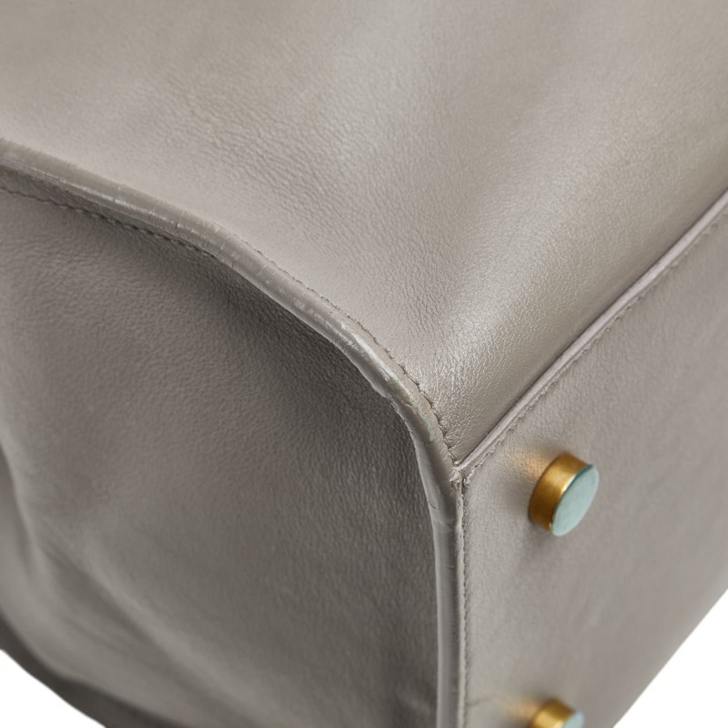 Saint Laurent Cassandra Baby Cabas Small Handbag/Shoulder Bag 2Way 394461 Gray Leather