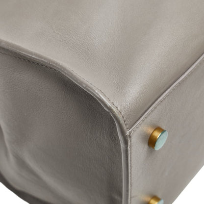 Saint Laurent Cassandra Baby Cabas Small Handbag/Shoulder Bag 2Way 394461 Gray Leather