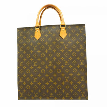 Louis Vuitton Monogram Sac Plat Tote Bag M51140 Brown