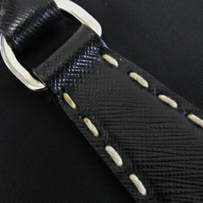 Prada Handbag B1801K Black Nylon Leather Stitching