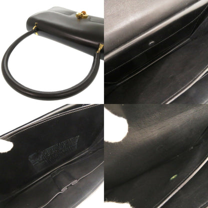 Hermes Leather Black Handbag 1126Hermes
